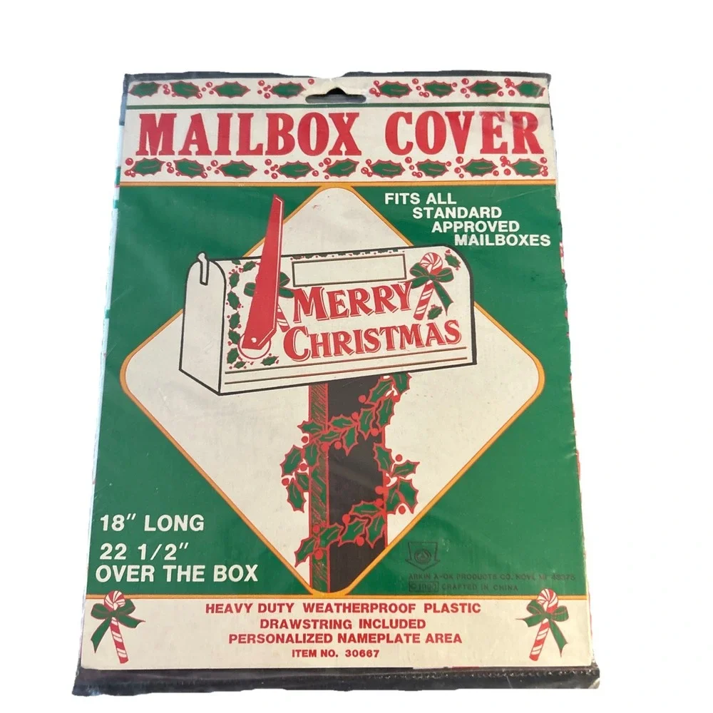 Vintage Christmas Mailbox Cover